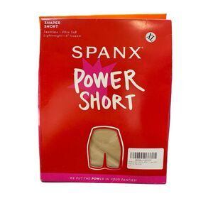 SPANX BLACK POWER SHORT (SHAPER SHORT) SIZE  XL Nude Seamless‎ 6" Inseam!!!!!!!!